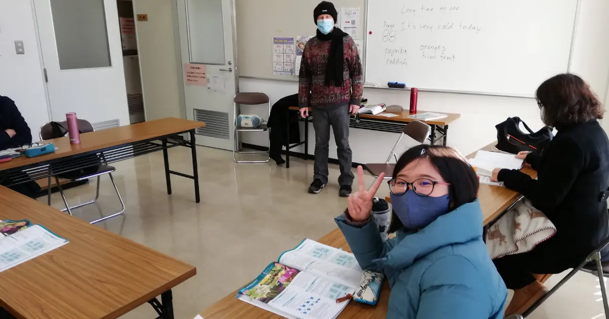 高岡教室での英会話レッスン風景