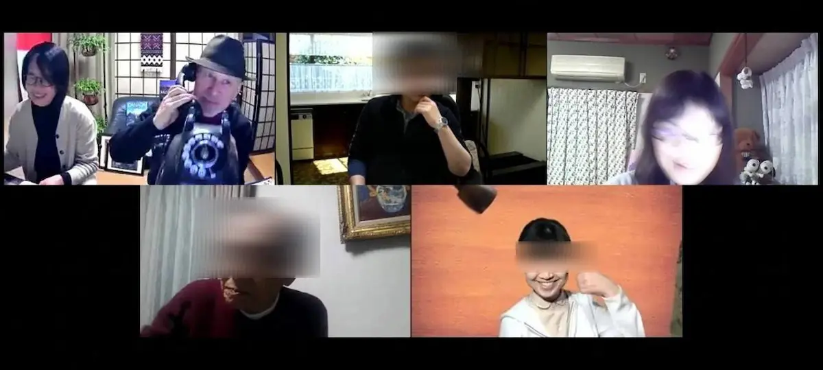 オンライン英会話レッスンの風景